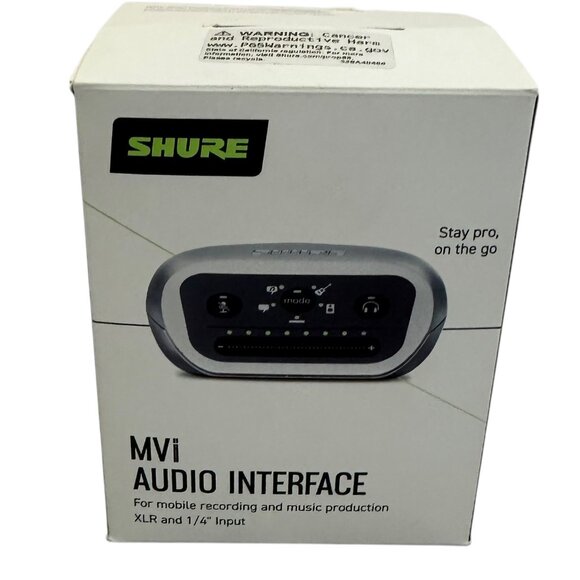 Shure MVi Digital Audio Interface Microphone Connection Computer NIB NEW in Box - Picture 1 of 13